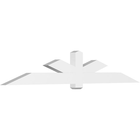 Ekena Millwork Kennewick Architectural Grade PVC Gable Bracket, 108"W x 18"H x 4"D x 6"F, 4/12 Pitch GBP108X18X0406KEN00